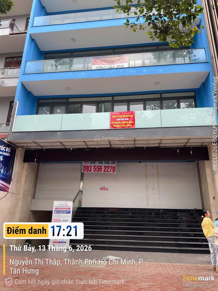 Cho thuê văn phòng him lam kênh tẻ quận 7. 1200m2. giá 280tr/tháng