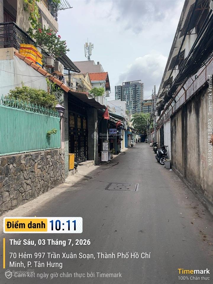 Bán nhà hẻm 1005 trần xuân soạn, p. tân hưng, tp. hcm. 136m², 16,9 tỷ