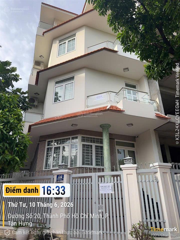 Cho thuê nhà biệt thự liền kề khu đô thị him lam, p. tân hưng, tp. hcm