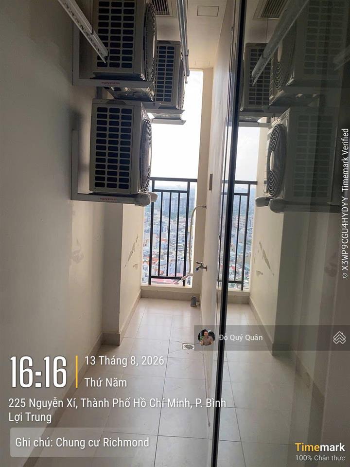 Cho thuê ch richmond city, 13 triệu vnd, 66m2, 2pn, 2wc, nguyễn xí, bình thạnh, hcm