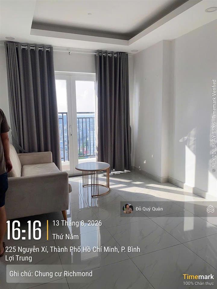 Cho thuê ch richmond city, 13 triệu vnd, 66m2, 2pn, 2wc, nguyễn xí, bình thạnh, hcm