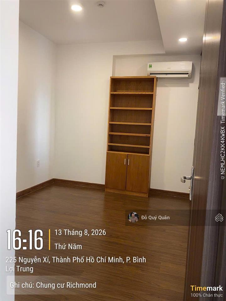 Cho thuê ch richmond city, 13 triệu vnd, 66m2, 2pn, 2wc, nguyễn xí, bình thạnh, hcm