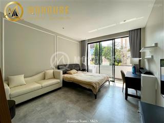 Hệ thống căn hộ dịch vụ cho thuê dạng 1 phòng ngủ ban công khu trần não, quận 2 gần ga metro, mega