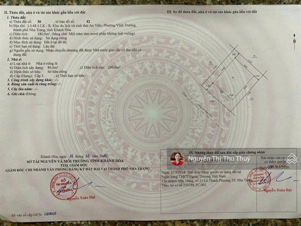 Bán biệt thự an viên nha trang  180m²  1 trệt 3 lầu + 1 hầm, sổ hồng đã hoàn công