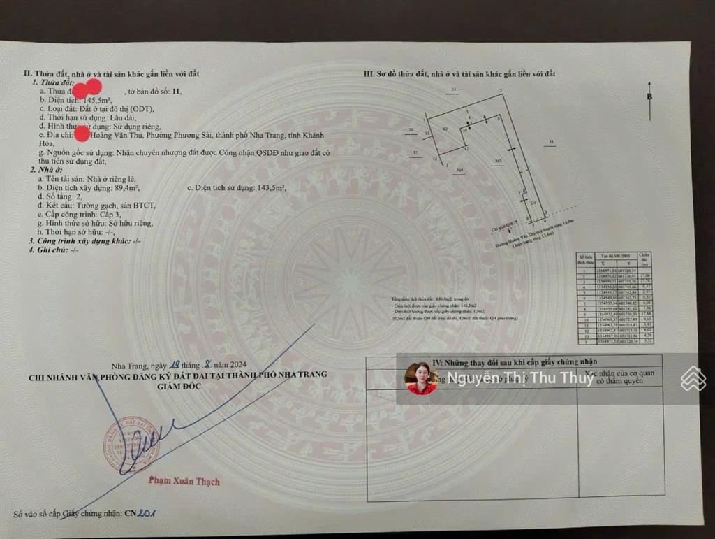 Bán nhà mặt tiền hoàng văn thụ (đoạn 2 chiều)  trung tâm thành phố nha trang