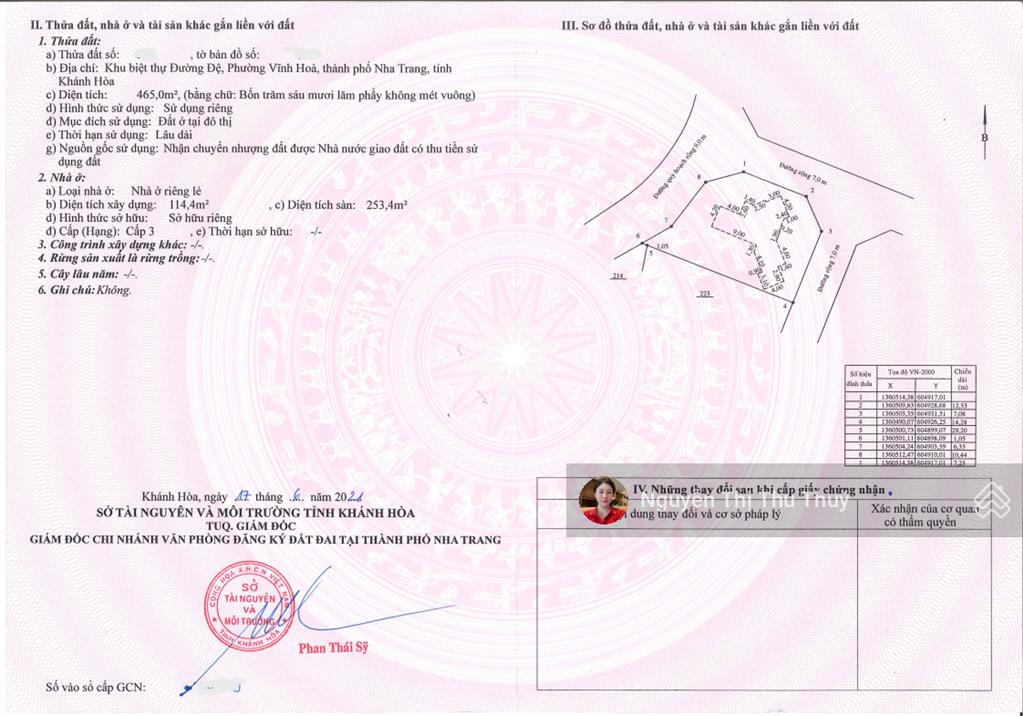 Bán căn biệt thự lưng tựa núi mặt hướng biển ở phường bắc nha trang