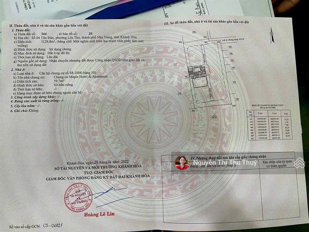 Bán căn hộ biển maple tầng 10  59,7m2 1pn 1wc, full nội thất nhập khẩu đức