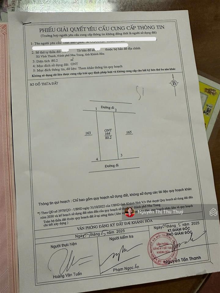 Bán đất phú trung, vĩnh thạnh, tây nha trang, gần đường 23/10