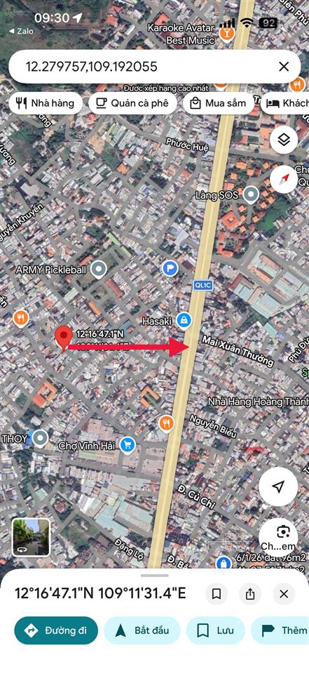 Đất gần chợ vĩnh hải  gần đường 2/4  chỉ 5,35 tỷ