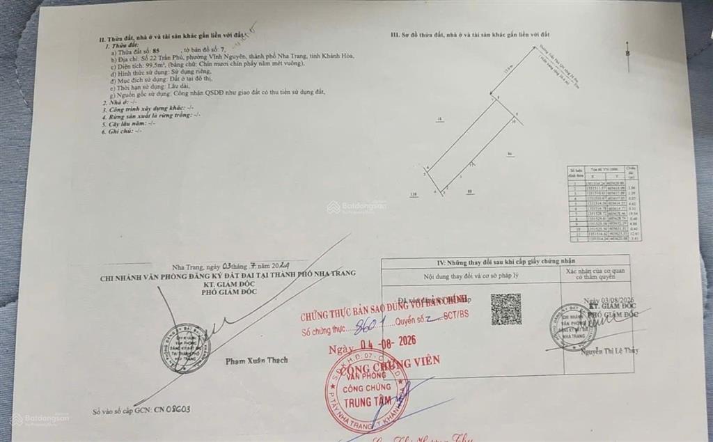 Bán đất tặng nhà mặt tiền trần phú  trực diện công viên và biển  90 tỷ