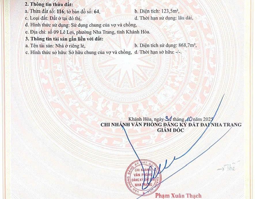 Hạ giá 6 tỷ bán nhanh chỉ 49 tỷ (giá cũ 55 tỷ) .
bán khách sạn đẹp gần biển trần phú, nha trang