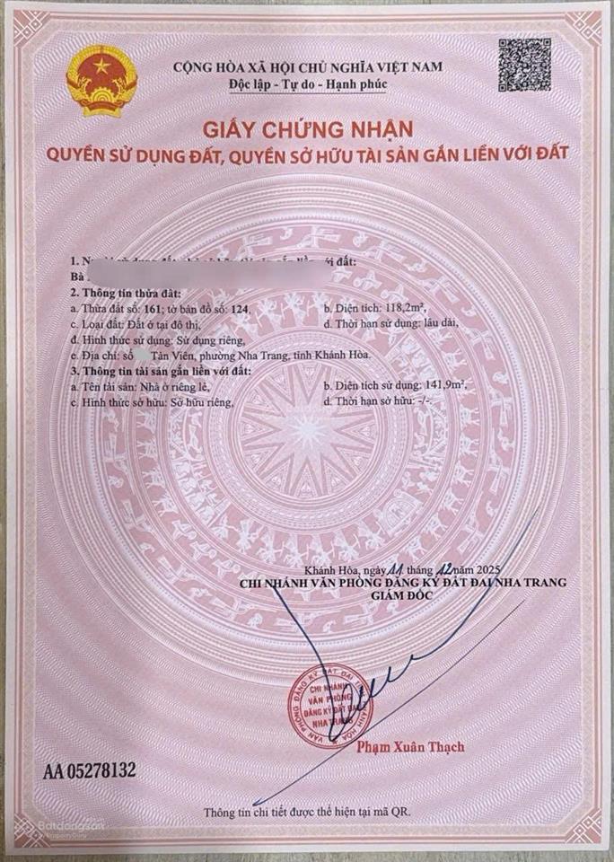 Nhà mặt tiền đường tản viên  khu bàn cờ trung tâm nha trang  16.5 tỷ