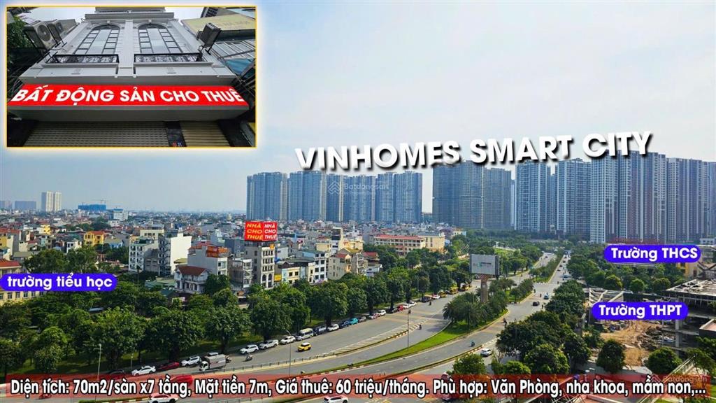 Cho thuê nhà mặt phố tây mỗ 7 tầng có thang máy, gần vinhomes smart city