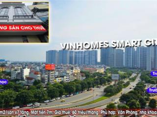 Cho thuê nhà mặt phố tây mỗ 7 tầng có thang máy, gần vinhomes smart city
