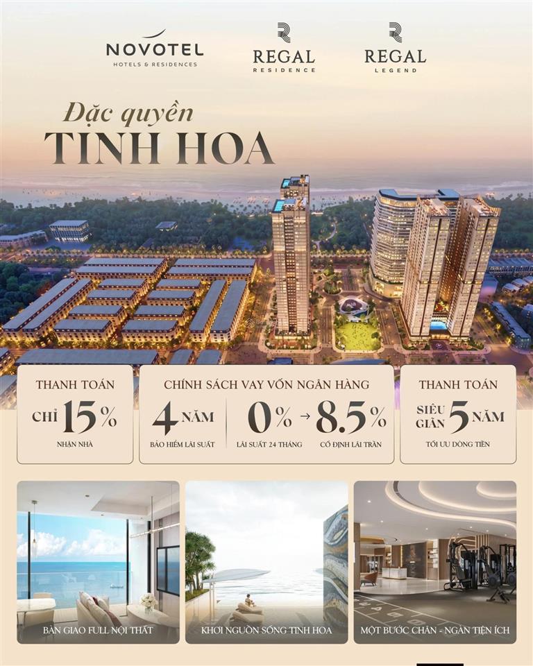 Hot chỉ từ 237 triệu sở hữu căn hộ biển võ nguyên giáp  regal residence signature  regal legend