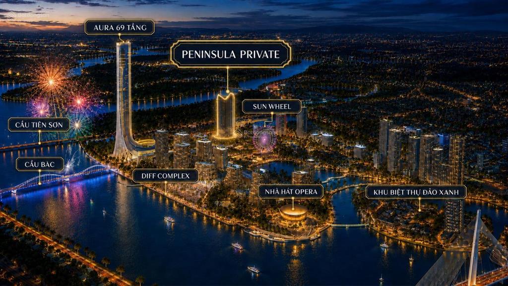Chỉ 1,4 tỷ sở hữu căn 72m2 2pn peninsula private đà nẵng  cạnh lotte mart  vay 0% 2 năm