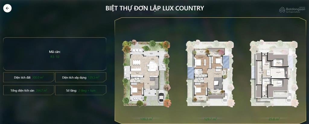Căn đơn lập giá cđt có mặt nước rộng nhất biệt thự đảo