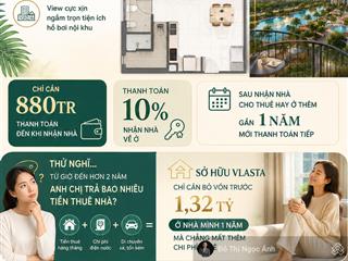 Căn hộ 1pn view hồ bơi chỉ 4,4 tỷ, chỉ thanh toán 880tr đến khi nhận nhà
