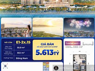 Hiếm căn hộ 1pn+ view sunworld tầng cao ngắm pháo hoa và biển