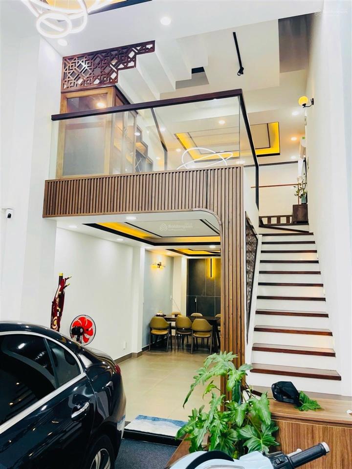 Nhà mới đẹp  đường số 30 gần chợ ân nhơn gv  đ nhựa xe hơi ngủ trong nhà  dtsd 250m2  5 tầng
