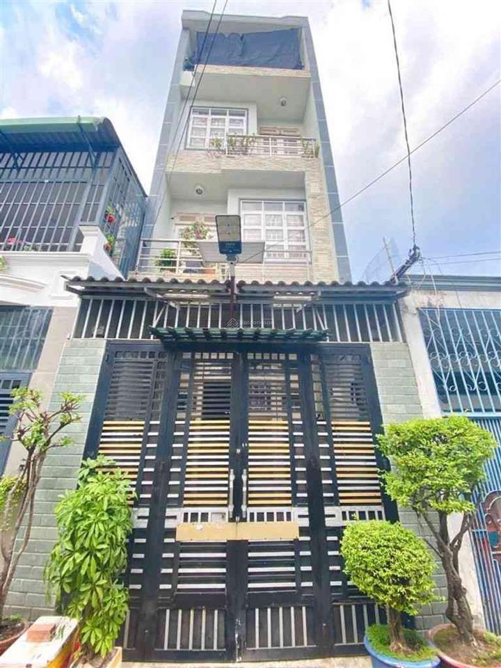 Nhà 4 tầng  gần emart 2  phạm văn chiêu tt gv  hẻm xe hơi thông  dtsd 200m² (4x16) shr