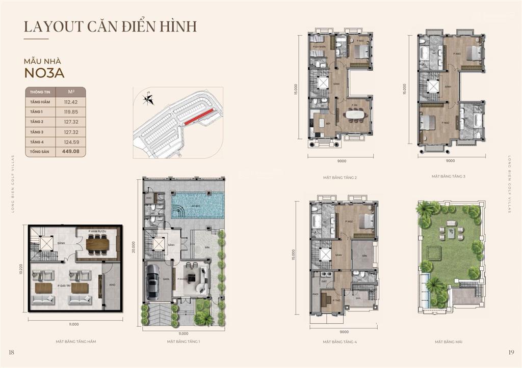 Dinh thự long biên golf villas diện tích 220m2  100 tỷ