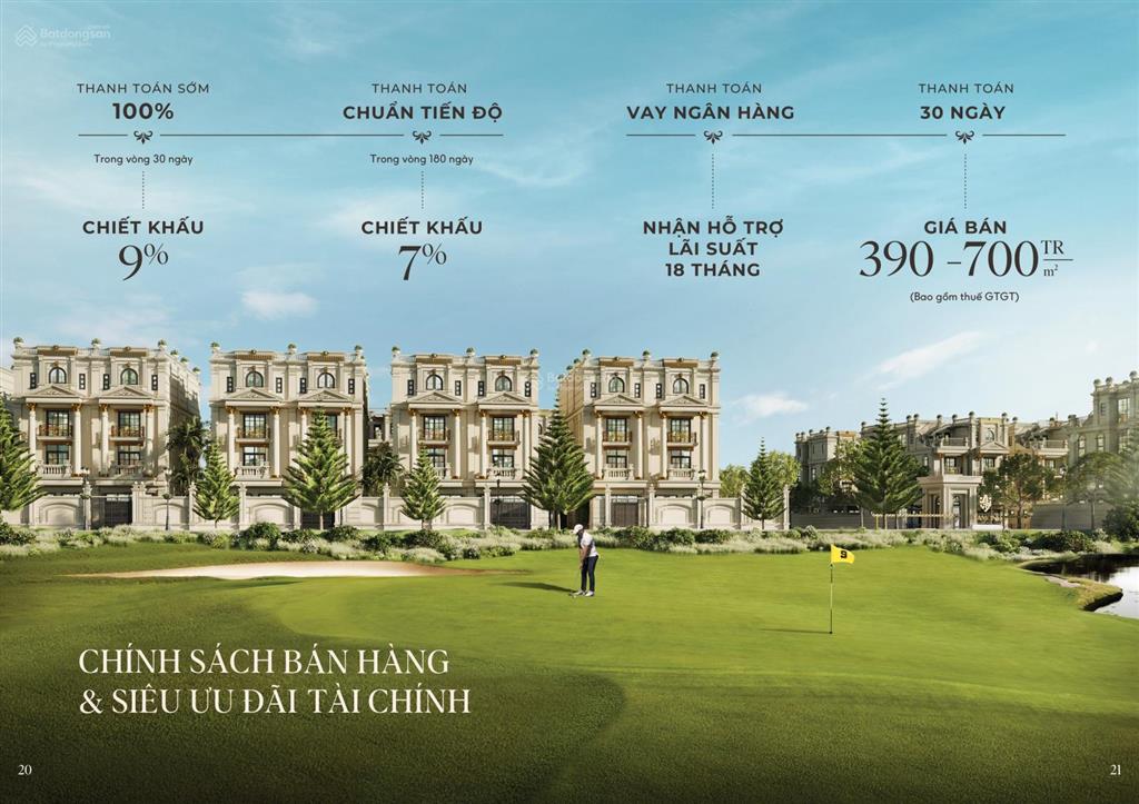 Vip  dinh thự long biên golf villas view trực diện sân golf 400m2  280 tỷ
