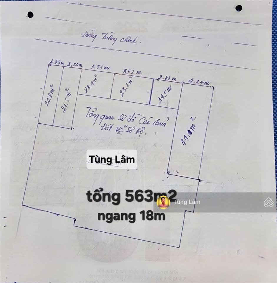 Ảnh thật mặt tiền 18m mp trường chinh. dt 563m2  giá thơm, đất vuông đẹp, có thể bán 1 phần.