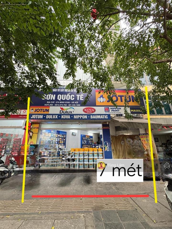 Số 274 minh khai. dt 60m2  mặt tiền 7m, hiếm ạ, 6 tầng thang máy