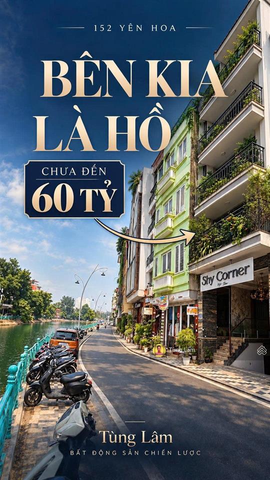 Bán nhà mặt phố 152 yên hoa  mặt hồ tây  9 tầng có hầm nội thất đẹp xịn  doanh thu ~200tr/th
