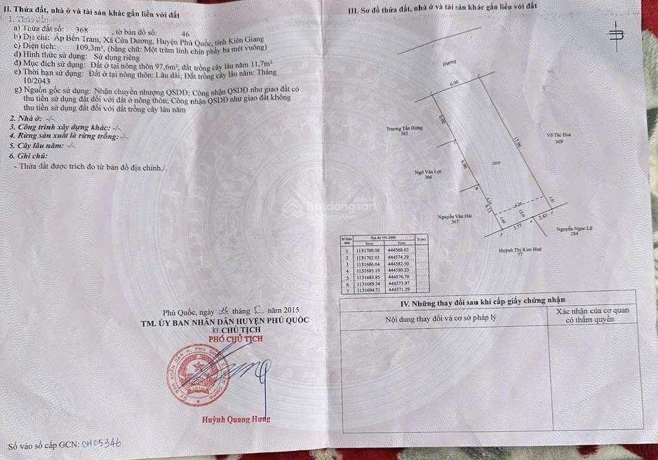 Bán 109m2 bến tràm, sổ đỏ có 97m2 thổ cư, lộ xóm lưu thông 7m, giá cực tốt chỉ 1,x tỷ