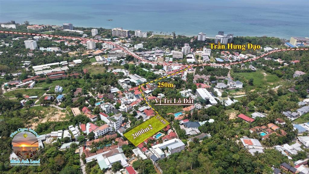 Cần bán 1000m2 cách trần hưng đạo 250m, đi bộ ra biển được, làm khu villa nghỉ dưỡng quá đẹp.