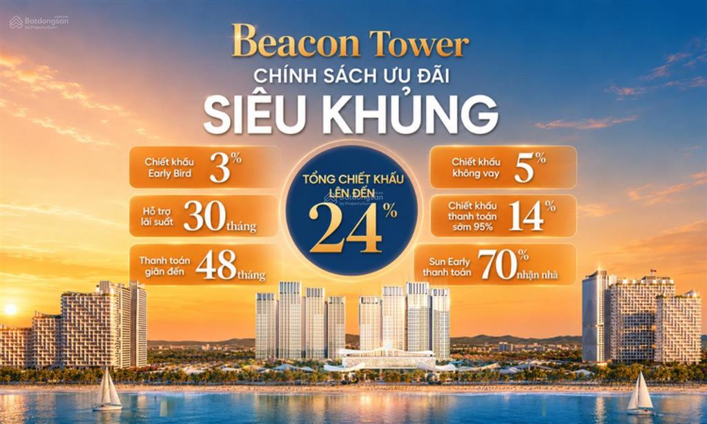 Căn hộ ngay mặt tiền biển sở hữu lâu dài 59m2 tt chỉ 70% nhận bàn giao 30% còn lại tt 24 tháng