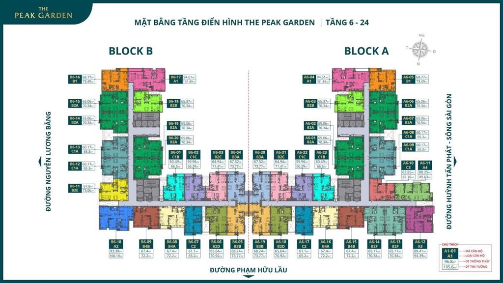 Bán căn hộ tại the peak garden, 2pn 2wc diện tích 70,34m2, giá bán chỉ 4 tỷ 1.  0916 226 ***.