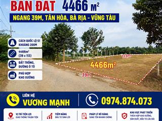 Bán đất đẹp gần quốc lộ 51, 18,5 tỷ, 4466 m2