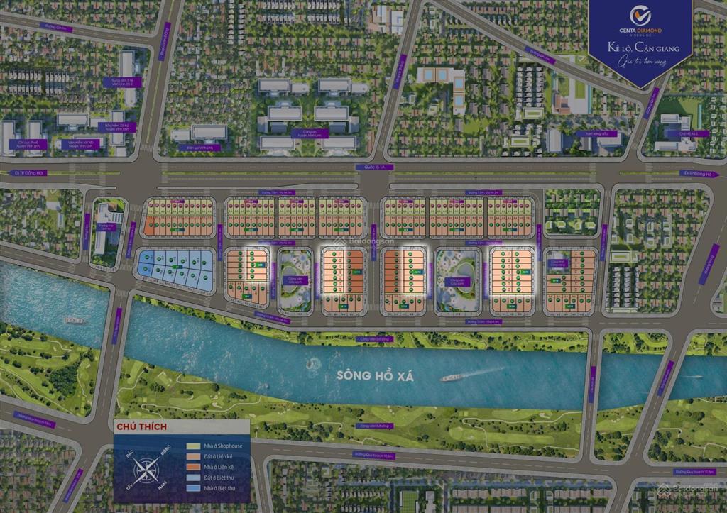 Bán đn centa diamond riverside, hồ xá, 1,8 tỷ, 120m2, view đẹp hot