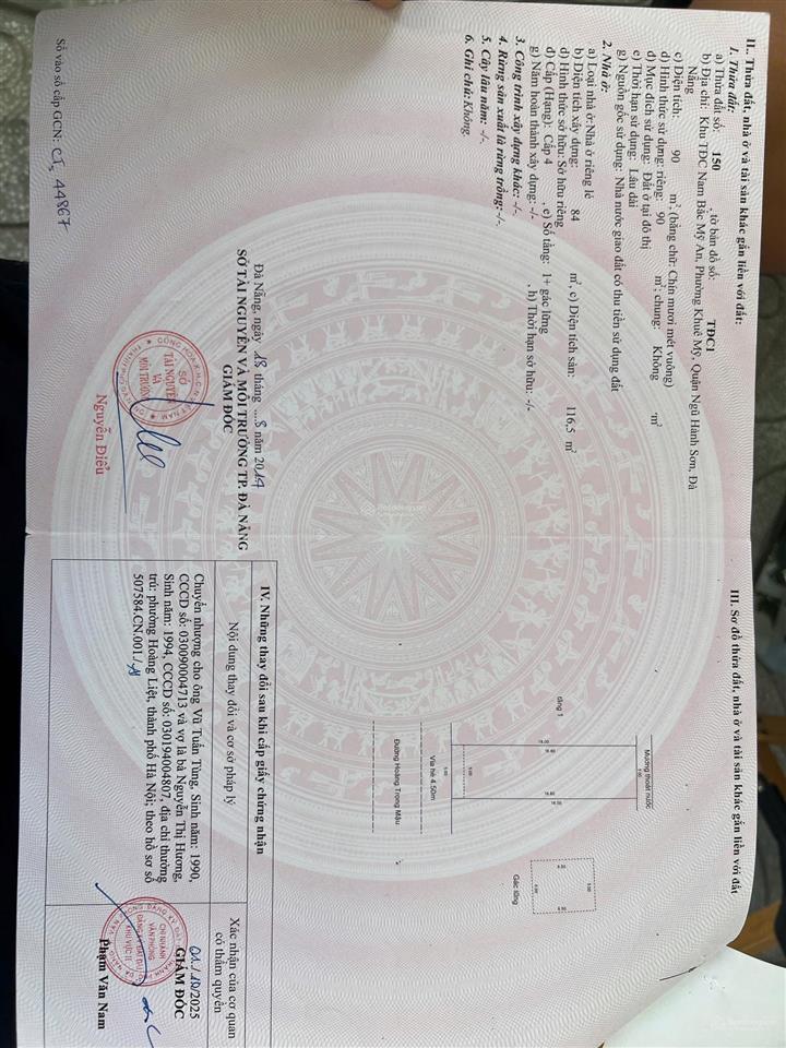 Chính chủ bán đất đường hoàng trọng mậu,view công viên gần bãi tắm sơn thuỷ