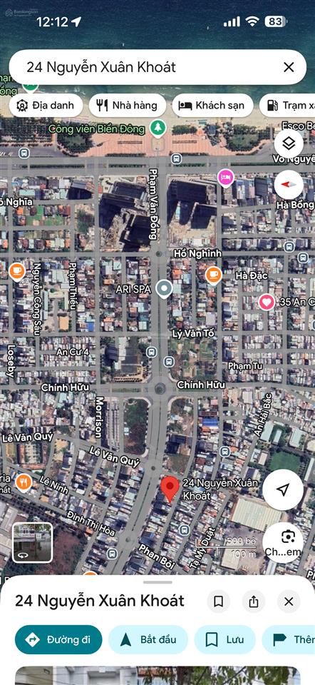 Bán đất mt nguyễn xuân khoát, quận sơn trà, đà nẵng.