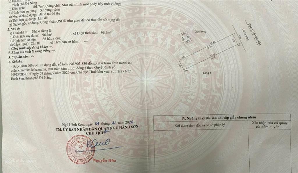 Bán đất tặng nhà gác lửng mặt tiền lê văn hiến. vị trí kinh doanh cực đẹp