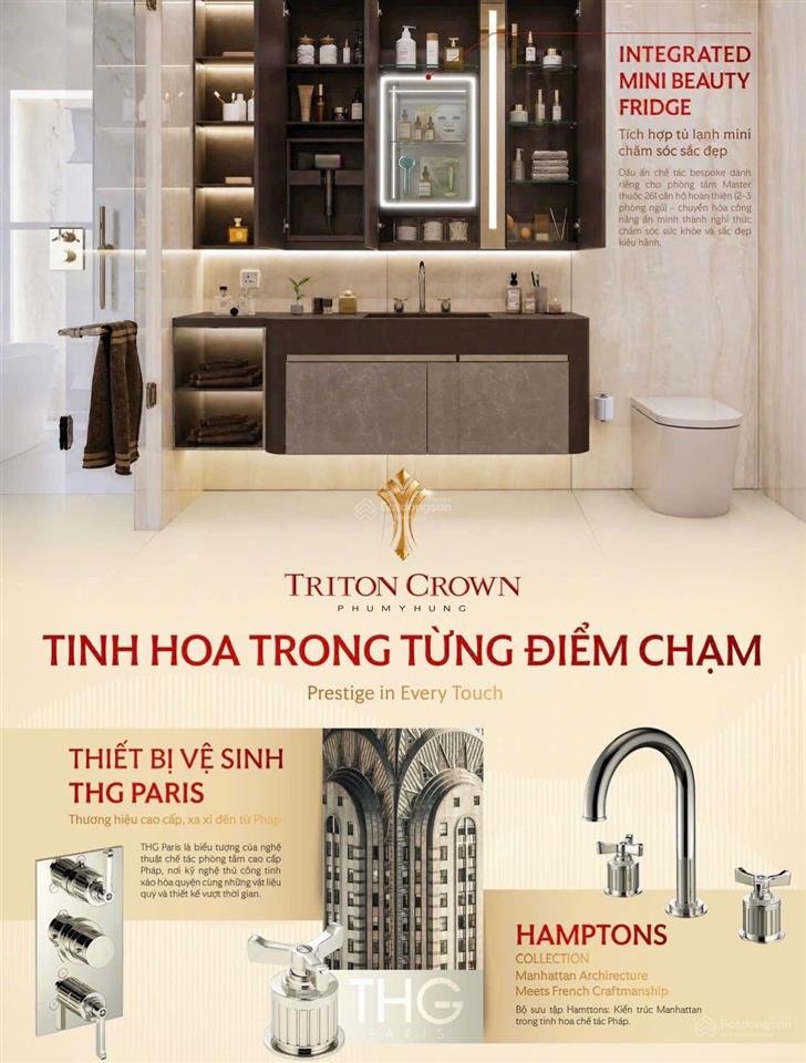 Bán căn hộ triton crown ngay lõi hồ bán nguyệt với thiết kế và vật liệu đến từ các đơn vị quốc tế