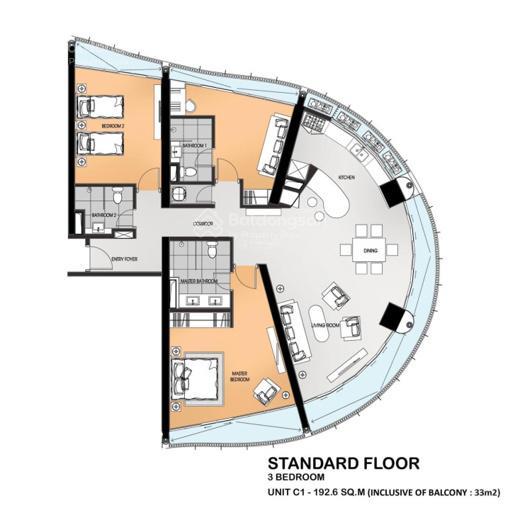 Bán nhanh căn 3pn azura, view sông hàn, diện tích 188m2 giá chỉ 14 tỷ 5