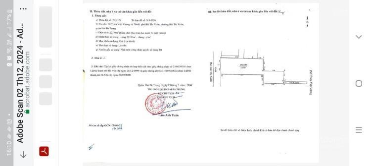 Chính chủ bán toà mặt phố bùi thị xuân,224 m2, 15 tầng, mặt tiền 8m, cho thuê 800tr/tháng