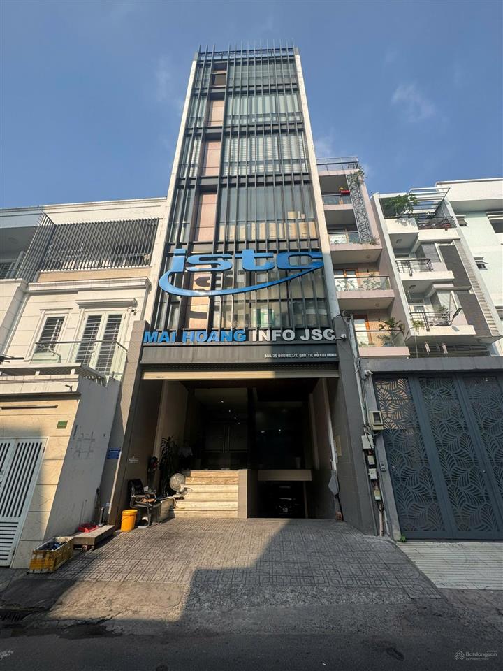 Bán gấp toà nhà đường 3/2  quận 10 dt 6m x 24m, hầm 7 tầng, nhà mới thang máy pccc  giá 55 tỷ