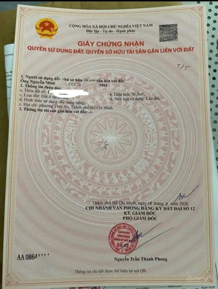 Quá rẻ! 56m2 full tc chỉ 2,5 tỷ, đất sổ hồng riêng hết lộ giới, đường oto ngay cống số 3 tx52