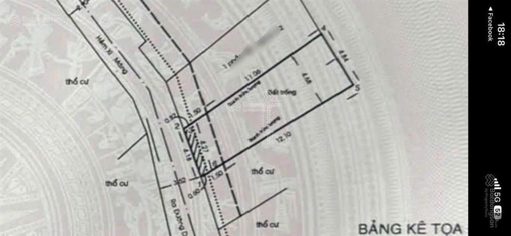 Bán lô đất hiếm hẻm 496 dương quảng hàm p6, hẻm 1 trục thẳng xe hơi vào nhà. giá 6tỷ5 còn bớt