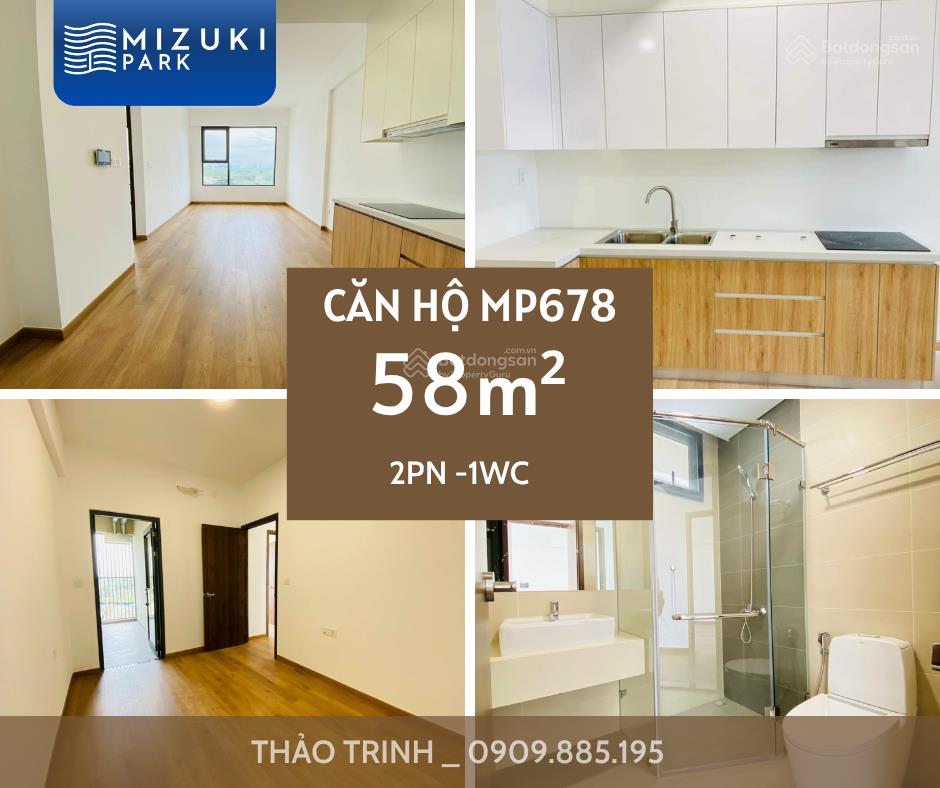 Bán căn 2pn 1wc (58m2), view kênh đào, nhà mới. giá chỉ 3.650 tỷ full thuế phí