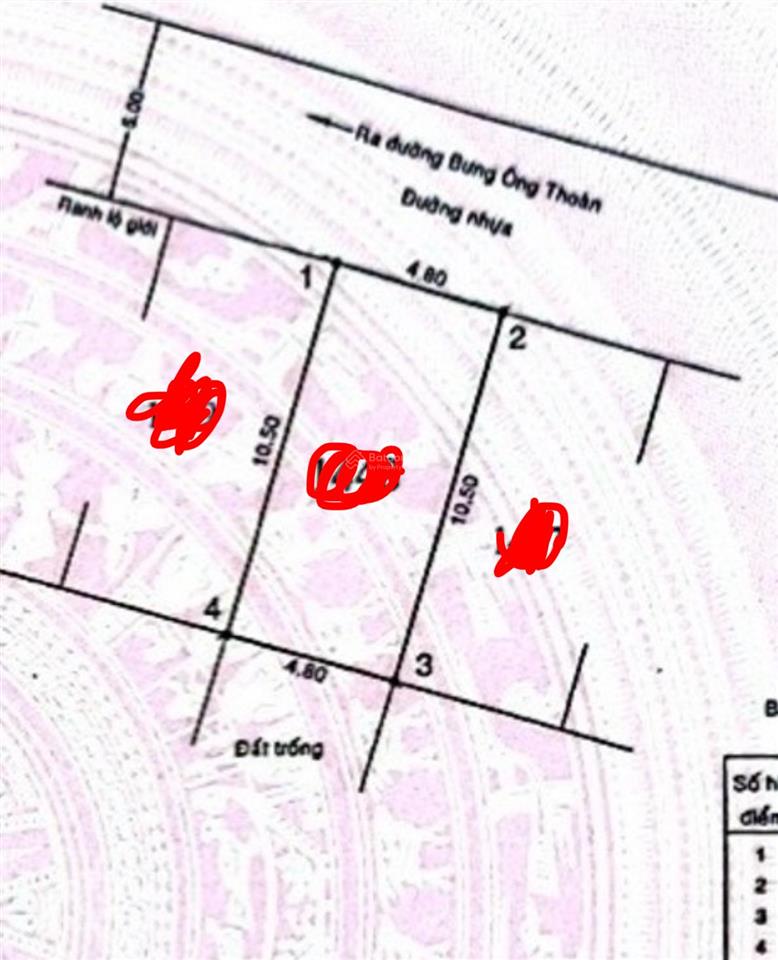 Đất bưng ông thoàn liên phường sát global city chỉ 4,4 tỷ 4,8 x 10,5m đất trống sạch