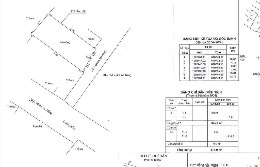 Quá rẻ luôn. 376m2 đất ngang 12,7m vuông vức. ful thổ cư ngay phạm văn đồng, linh trung, thủ đức