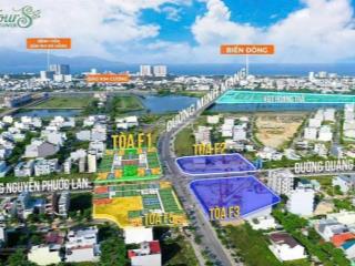 Căn hộ sân vườn 84m2 chỉ 3,1 tỷ tại trung tâm tp đà nẵng  360 độ view sông  cách biển chỉ 2km