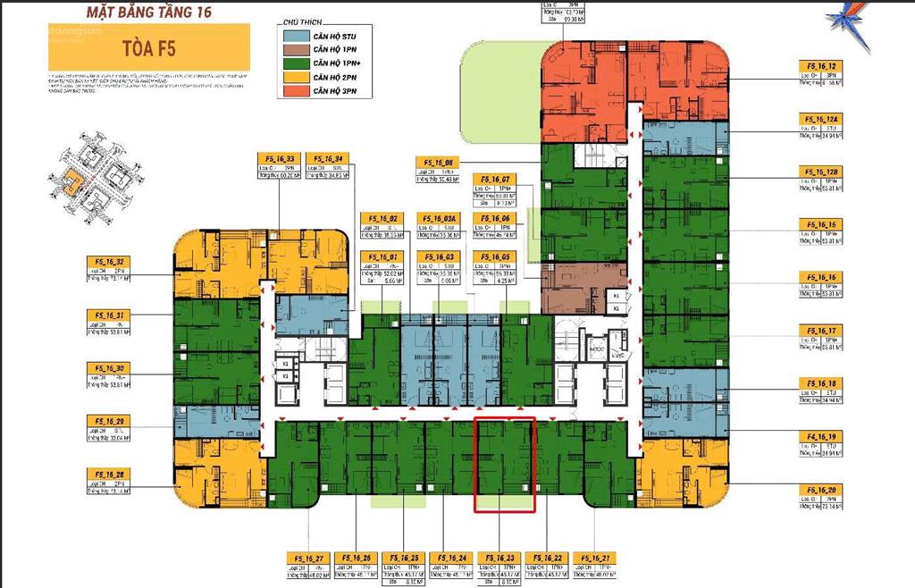 Độc quyền căn hộ sân vườn 1pn+ giá tốt nhất thị trườngdt 53,3m2tầng trung đẹp ban công đông nam